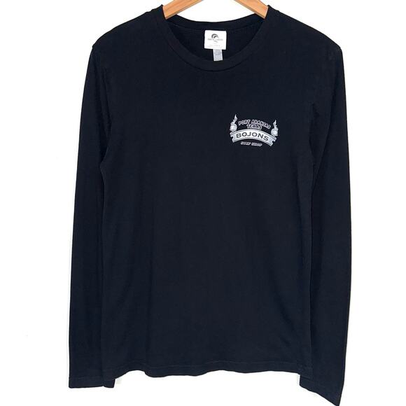 Bojons Surf Shop Port Aransas TX Black Long Sleeve Skull Mermaid T-Shirt Size S - Picture 1 of 10